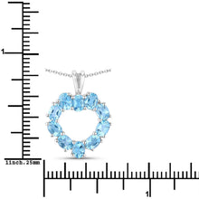Load image into Gallery viewer, 1.90 Carat Genuine Swiss Blue Topaz .925 Sterling Silver Pendant