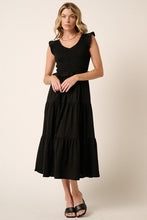 Load image into Gallery viewer, Smocked Ruffled Tiered Midi Dress – Feminine, Romantic, Flattering and Playful Design & Whimsical Style