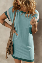 Load image into Gallery viewer, Classic Round Neck Short Sleeve Mini Dress Casual & Chic Everyday Wear For Women
