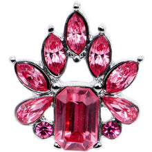 Load image into Gallery viewer, 16G 1/4 Pink Gem Flower Tiara Amulet Cartilage Tragus Earring
