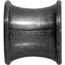 Load image into Gallery viewer, Thin Flexible Metallic Black Silicone Tunnel Plug Set 6mm to 25mm