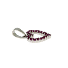 将图片加载到图库查看器,.37ct Ruby Heart Love Pendant 10KT White Gold