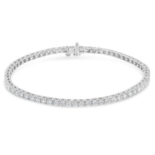 Load image into Gallery viewer, IGI Certified 5.0 Cttw Cut Diamond 14K White Gold Classic 7†Tennis Bracelet (H-I Color, I1-I2 Clarity)