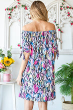 Load image into Gallery viewer, Full Size Off Shoulder Snake Mini Summer Dress β Bold Snake Print Dress, Fluttering Trendy Off Shoulder Dress, Edgy Snake Mini Dress, Statement Mini Dress, Chic Off Shoulder Dress, Sexy Snake Print Dress, Fashion Forward Mini Dress