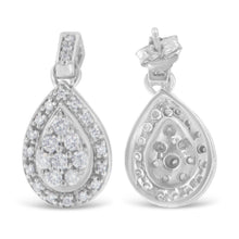 Load image into Gallery viewer, 10k White Gold Round Cut Diamond Earrings (0.75 cttw, H-I Color, I1-I2 Clarity)