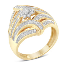 Load image into Gallery viewer, 10K Yellow Gold Diamond Ring (1 Cttw, I-J Color, I2-I3 Clarity) - Size 7