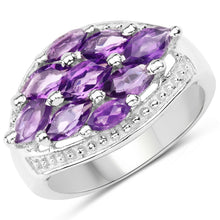 Load image into Gallery viewer, 1.91 Carat Genuine Amethyst .925 Sterling Silver Ring