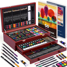 Load image into Gallery viewer, 175-Piece Deluxe Art Set – Crayons, Colored Pencils & Acrylic Paints in Wooden Case