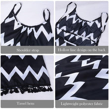 Load image into Gallery viewer, Beach Cover Ups Stripe Bikini Cover Up For Women With Tassel Summer Beach Dress Women Summer Casual Swing T Shirt Dresses Beach Cover Up Loose Dress Ladies Swimsuit Plus Size Beachwear