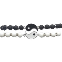 Load image into Gallery viewer, Beaded Couple Bracelets For Women Men Best Friends Paired Charms Beads Bracelet Fashion Black Matte Beads Bracelet For His Her Distant Relationship Bracelet Matching For Couples Valentines Gift