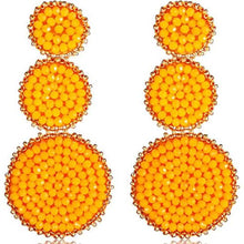 Load image into Gallery viewer, Beaded Drop Earrings Statement Seed Bead Earring