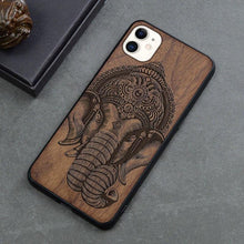 Load image into Gallery viewer, Beautiful Brown Mobile Phone Case Wooden Cover For iPhone 12 11 Pro 12 Pro Max Case Luxury Simple Wood Hard Case Cover For iPhone XS Max XR X Case