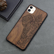 Load image into Gallery viewer, Beautiful Brown Mobile Phone Case Wooden Cover For iPhone 12 11 Pro 12 Pro Max Case Luxury Simple Wood Hard Case Cover For iPhone XS Max XR X Case