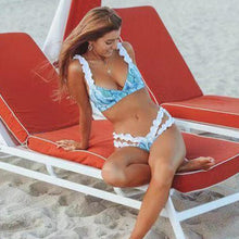 将图片加载到图库查看器,Beautiful Floral Push Up Women Bikini Push Up Bathing Suits Tie Knot Cute Ruffle Two Piece Swimsuits Swimsuit Female Swimwear Bra Cup Bikini Set High Cut Bathing Suit For Summer