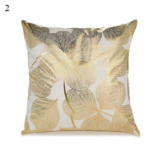 Load image into Gallery viewer, Beautiful Gold Print Pillow Cover Home Cotton Modern Decorative Pillowcase Gold Cushion Cases Decorative Cushions For Sofa Seat Covers Pillow Case