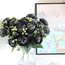 Load image into Gallery viewer, Beautiful Rose Peony Artificial Silk Eucalyptus Fake Flowers Small bouquet Flores Home Party Spring Wedding Decoration Artificial Silk Rose Flower Bouquet Lifelike Fake Rose for Wedding Home Party Decoration Event Gift