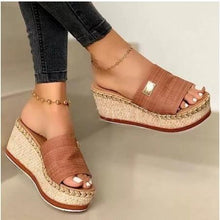 将图片加载到图库查看器,Beautiful Women Sandals Ethnic Flower Summer Shoes Casual Beach Shoes Flip Flop Platform Sandals Slip On Mules Slide Shoes Wide With Platform Sandals With Flower Casual Loafers Shoes