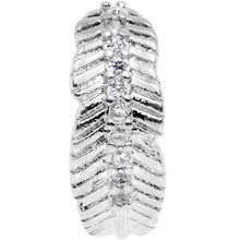 将图片加载到图库查看器,18G Clear CZ Gem Feather Seamless Circular Ring