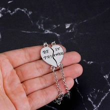 Load image into Gallery viewer, Best Friends Bracelets For 2 Heart Shape Chain Bracelet For Women Girls Sterling Silver Half Heart Shaped Inspirational Friendship Bracelets Set Elegant Design For Women
