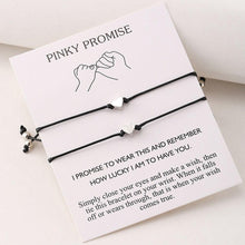 将图片加载到图库查看器,Best Friends Heart Couple Bracelets Mother Daughters Women Fashion Jewelry Christmas Friendship Bracelets Adjustable Handmade Braided Red Black Rope Cord Thread Bracelet Gift