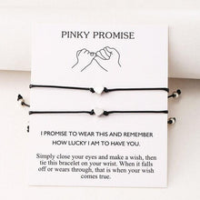 将图片加载到图库查看器,Best Friends Heart Couple Bracelets Mother Daughters Women Fashion Jewelry Christmas Friendship Bracelets Adjustable Handmade Braided Red Black Rope Cord Thread Bracelet Gift