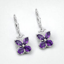 Load image into Gallery viewer, 2.12 Carat Genuine Amethyst .925 Sterling Silver Earrings