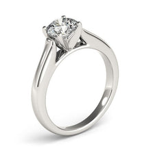 Load image into Gallery viewer, 14k White Gold Cathedral Design Solitaire Diamond Engagement Ring (1 cttw)