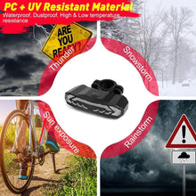Load image into Gallery viewer, Bicycle Alarm Taillight Anti Theft USB Rechargeable Bicycle Rear Tail Light Turn Signal Warning Cycling Light Bike Alarm With Remote Rechargeable Rear Bike Light Waterproof Auto ON/Off Bicycle Lights Bike Turn Signals Brake Light