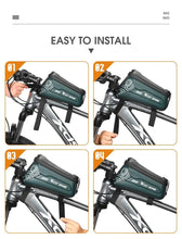 将图片加载到图库查看器,Bicycle Bag Phone Bag Waterproof Front Frame Cycling Bag Sensitive Touch Screen Road Bike Bag Bicycle Phone Bag Bike Phone Holder EVA Waterproof Handlebar Bag With Sensitive Bike Phone Front Frame Bag Bicycle Bag Phone Mount Top Tube Bag Bike 6.0-7.4 Inch