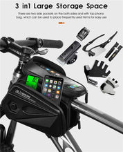 将图片加载到图库查看器,Bicycle Bag Phone Bag Waterproof Front Frame Cycling Bag Sensitive Touch Screen Road Bike Bag Bicycle Phone Bag Bike Phone Holder EVA Waterproof Handlebar Bag With Sensitive Bike Phone Front Frame Bag Bicycle Bag Phone Mount Top Tube Bag Bike 6.0-7.4 Inch
