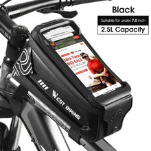 将图片加载到图库查看器,Bicycle Bag Phone Bag Waterproof Front Frame Cycling Bag Sensitive Touch Screen Road Bike Bag Bicycle Phone Bag Bike Phone Holder EVA Waterproof Handlebar Bag With Sensitive Bike Phone Front Frame Bag Bicycle Bag Phone Mount Top Tube Bag Bike 6.0-7.4 Inch