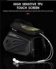 将图片加载到图库查看器,Bicycle Bag Phone Bag Waterproof Front Frame Cycling Bag Sensitive Touch Screen Road Bike Bag Bicycle Phone Bag Bike Phone Holder EVA Waterproof Handlebar Bag With Sensitive Bike Phone Front Frame Bag Bicycle Bag Phone Mount Top Tube Bag Bike 6.0-7.4 Inch