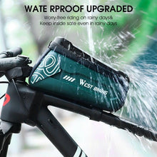 将图片加载到图库查看器,Bicycle Bag Phone Bag Waterproof Front Frame Cycling Bag Sensitive Touch Screen Road Bike Bag Bicycle Phone Bag Bike Phone Holder EVA Waterproof Handlebar Bag With Sensitive Bike Phone Front Frame Bag Bicycle Bag Phone Mount Top Tube Bag Bike 6.0-7.4 Inch