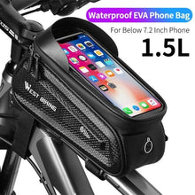 将图片加载到图库查看器,Bicycle Bag Phone Bag Waterproof Front Frame Cycling Bag Sensitive Touch Screen Road Bike Bag Bicycle Phone Bag Bike Phone Holder EVA Waterproof Handlebar Bag With Sensitive Bike Phone Front Frame Bag Bicycle Bag Phone Mount Top Tube Bag Bike 6.0-7.4 Inch