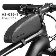 Load image into Gallery viewer, Bicycle Bag Waterproof Cycling Top Front Tube Frame Bag Large Capacity Road Bicycle Black Bike Accessories Top Tube Bike Bag Waterproof Bike Front Frame Bike Bag Bicycle Top Tube Bag Cycling Accessories
