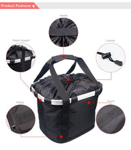 将图片加载到图库查看器,Bicycle Basket Handlebar Cycling Carryings Holder Bike Riding Pouch Cycle Biking Front Baggage Bag Load Bike Basket Detachable Bicycle Basket Folding Small Pet Cat Dog Carrier Front Handlebar Basket For Most Mountain Bikes And Bicycles Easy Install