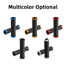 Load image into Gallery viewer, Bicycle Grips Rubber Handle Anti-Skid Cycling Handlebar Cuffs Lock Aluminum Alloy Bike Lock-On Mountain Bike Grips Bicycle Handlebar Locking Grips Non-Slip Handle Grips
