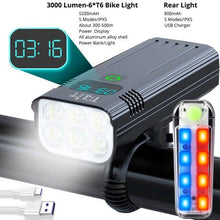 Load image into Gallery viewer, Bicycle Light Rainproof USB Charging LED Cycling Lights Front Lamp Headlight Flashlight Bike Light Bright LED Bicycle Headlight Rechargeable Power Bank Function Headlamp Waterproof For Road Mountain Safety Cycling