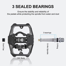 将图片加载到图库查看器,Bicycle Lock Pedal 2 In 1 With Free Cleat For Road Bikes Aluminum Anti-slip Sealed Bearing Lock Accessories Bike Clip In Pedals Cleats Included Suitable For Spin Bike Exercise Bike Indoor Bike