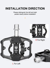 将图片加载到图库查看器,Bicycle Lock Pedal 2 In 1 With Free Cleat For Road Bikes Aluminum Anti-slip Sealed Bearing Lock Accessories Bike Clip In Pedals Cleats Included Suitable For Spin Bike Exercise Bike Indoor Bike