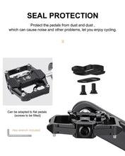 将图片加载到图库查看器,Bicycle Lock Pedal 2 In 1 With Free Cleat For Road Bikes Aluminum Anti-slip Sealed Bearing Lock Accessories Bike Clip In Pedals Cleats Included Suitable For Spin Bike Exercise Bike Indoor Bike