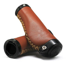 Load image into Gallery viewer, Bicycle Locking Grip Wear-Resistant Leather Non-Slip Grip Cover Mountain Bike Handlebar Lock-on Bike Handlebar Grips Locking Non-Slip-PU Bicycle Handle Grip Widen Holding Surface For Cycling Mountain And Bicycles Accessories