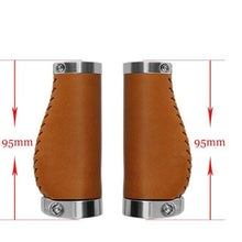 Load image into Gallery viewer, Bicycle Locking Grip Wear-Resistant Leather Non-Slip Grip Cover Mountain Bike Handlebar Lock-on Bike Handlebar Grips Locking Non-Slip-PU Bicycle Handle Grip Widen Holding Surface For Cycling Mountain And Bicycles Accessories