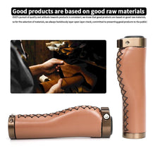 Load image into Gallery viewer, Bicycle Locking Grip Wear-Resistant Leather Non-Slip Grip Cover Mountain Bike Handlebar Lock-on Bike Handlebar Grips Locking Non-Slip-PU Bicycle Handle Grip Widen Holding Surface For Cycling Mountain And Bicycles Accessories