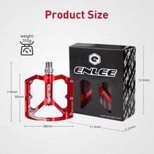 Load image into Gallery viewer, Bicycle Pedal CNC Aluminum Alloy Flat Bicycle Platform Pedal Light Non-Slip Pedal Mountain Bike Riding Pedal Mountain Bike Pedals Sealed Bearing Aluminum Alloy Flat Pedals Road Bicycle Pedals