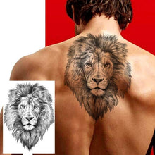 Load image into Gallery viewer, Big Black Tiger Tattoos Waterproof Leopard Tatoos Large Monster Body Arm Legs Tattoo Cool Tiger Face Temporary Tattoos For Women Men