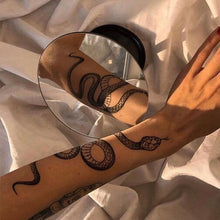 将图片加载到图库查看器,Big Size Black Snake Temporary Tattoo Stickers Body Waist Waterproof Realistic Dark Tattoo For Womens