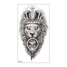 将图片加载到图库查看器,Big Tiger Lion Waterproof Temporary Sticker Tattoo Arm Legs Fake Tattoo Stickers For Adults Realistic Luxury Design For Mens Womens