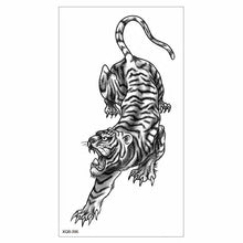将图片加载到图库查看器,Big Tiger Lion Waterproof Temporary Sticker Tattoo Arm Legs Fake Tattoo Stickers For Adults Realistic Luxury Design For Mens Womens