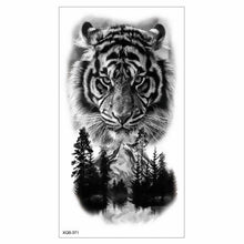 将图片加载到图库查看器,Big Tiger Lion Waterproof Temporary Sticker Tattoo Arm Legs Fake Tattoo Stickers For Adults Realistic Luxury Design For Mens Womens